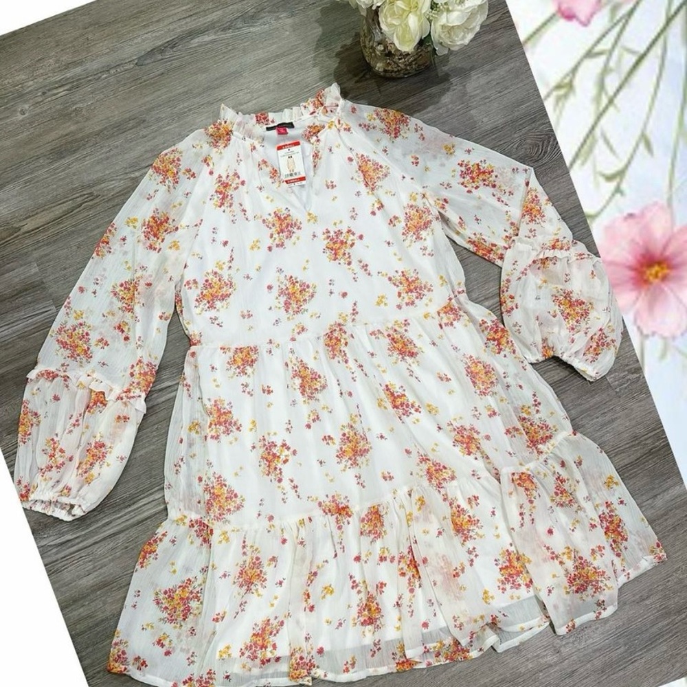 Vince Camuto Ivory Floral Dress size xs